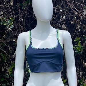 NWT Free People Run Remix Navy Blue Bralette Size Medium